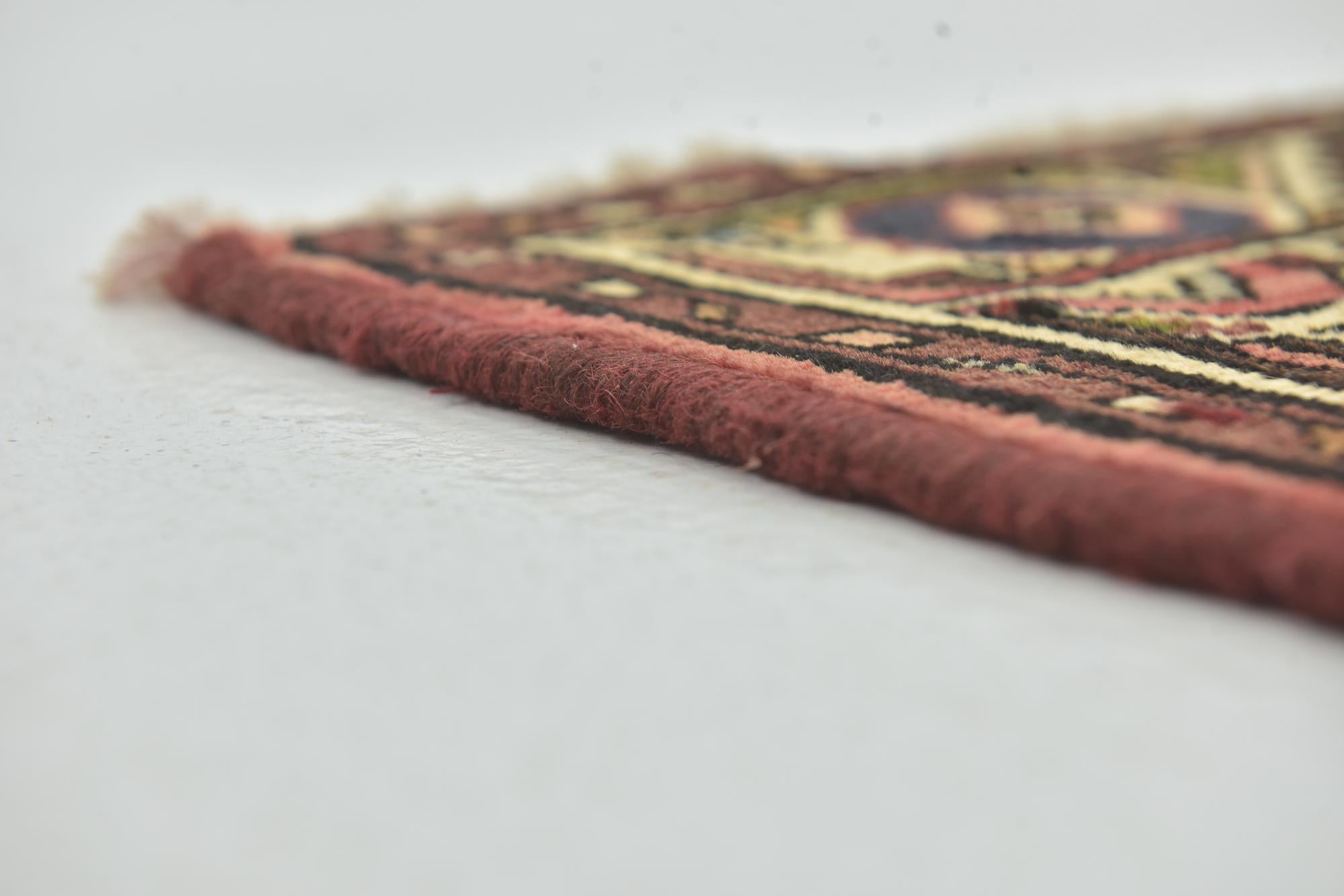 3' 5 x 10' Hand Knotted Hossainabad Persian Wool Runner Rug