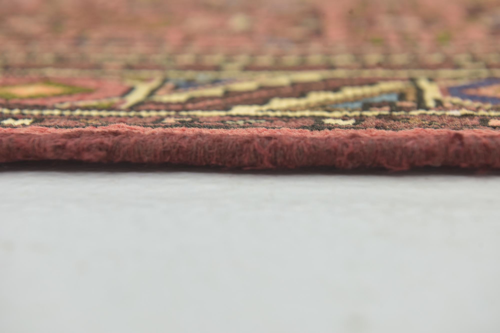 3' 5 x 10' Hand Knotted Hossainabad Persian Wool Runner Rug