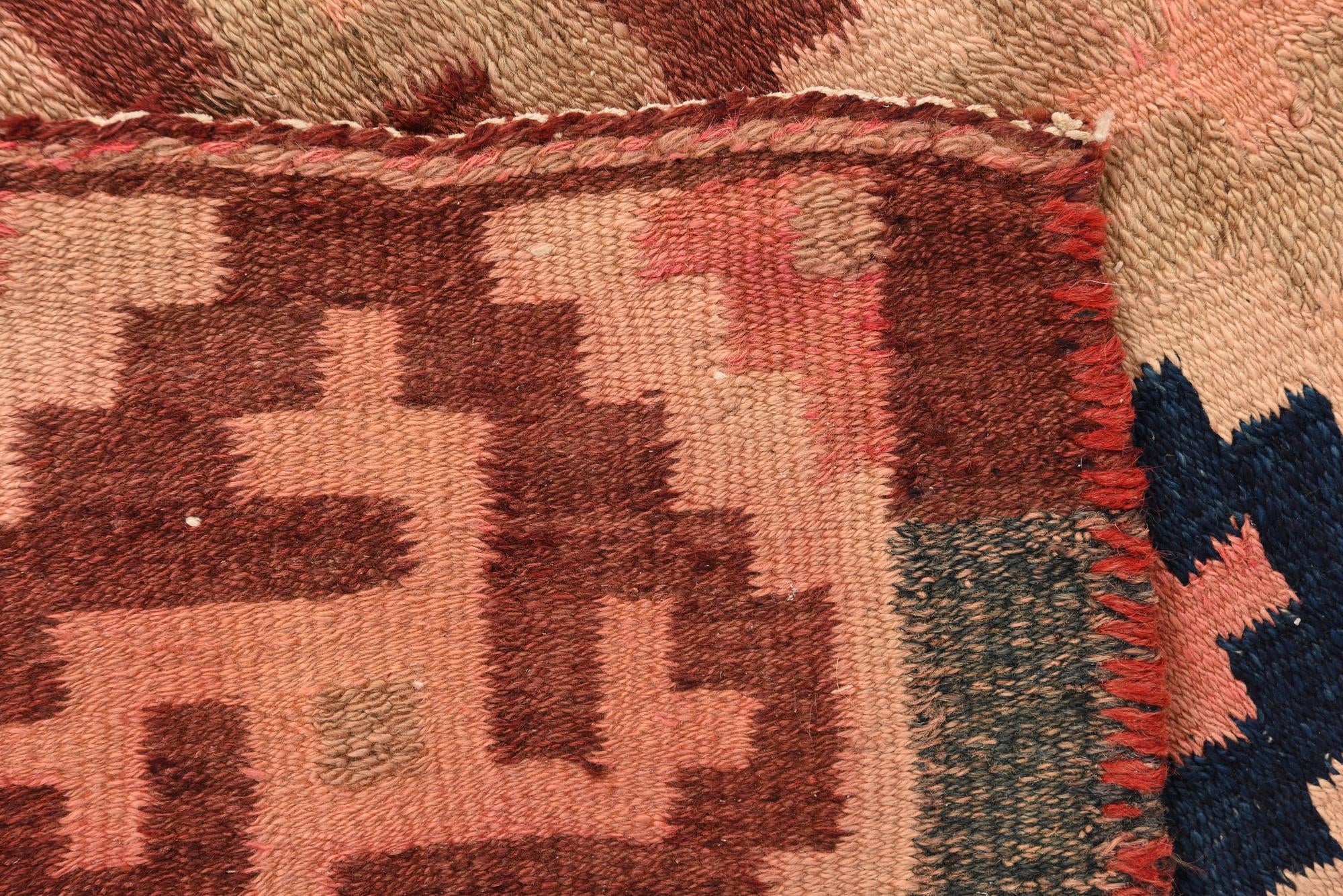 4' x 13' 2 Hand Woven Kilim Fars Wool Runner Rug