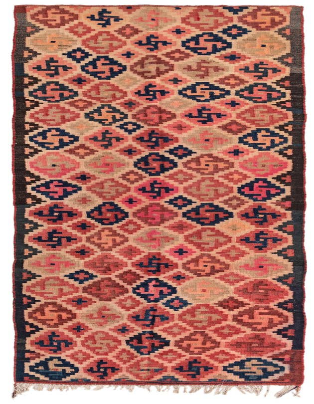 Detail image of 4' x 13' 2 Hand Woven Kilim Fars Wool Runner Rug