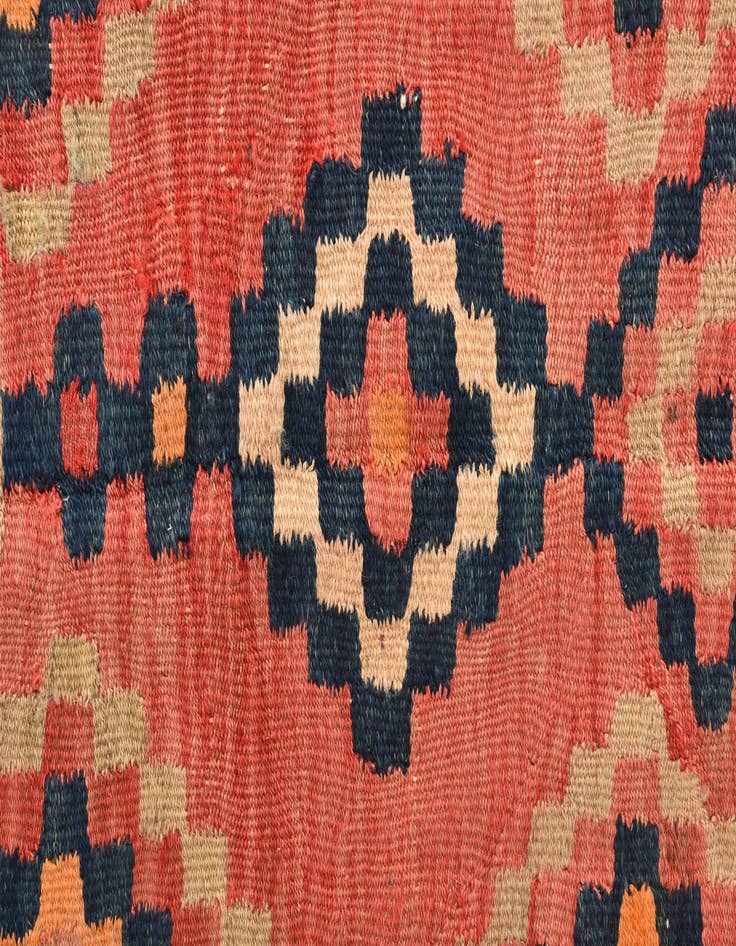 Detail image of 3' 9 x 7' 2 Hand Woven Kilim Fars Wool Runner Rug
