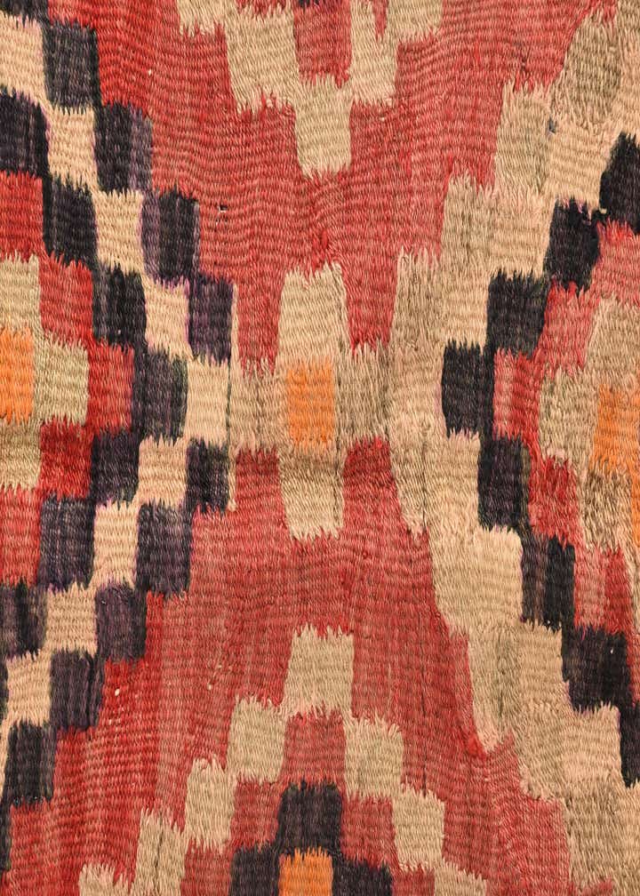 3' 9 x 7' 2 Hand Woven Kilim Fars Wool Runner Rug