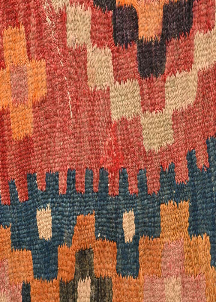 3' 9 x 7' 2 Hand Woven Kilim Fars Wool Runner Rug