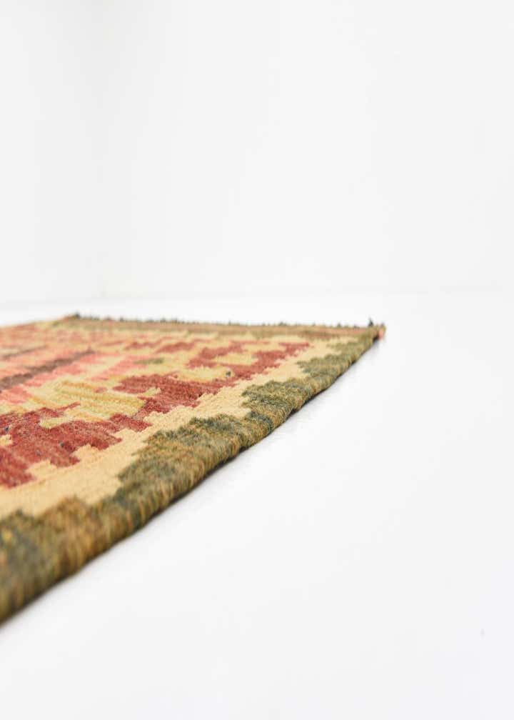 3' 2 x 6' 7 Hand Woven Kilim Maymana Wool Runner Rug