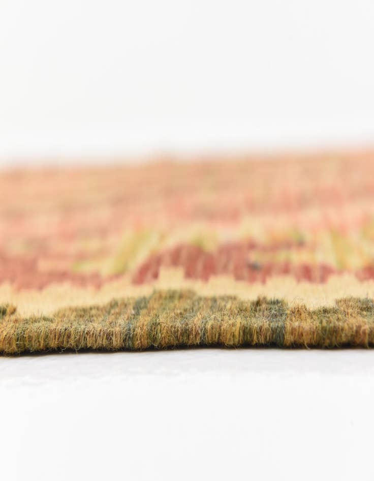 Detail image of 3' 2 x 6' 7 Hand Woven Kilim Maymana Wool Runner Rug
