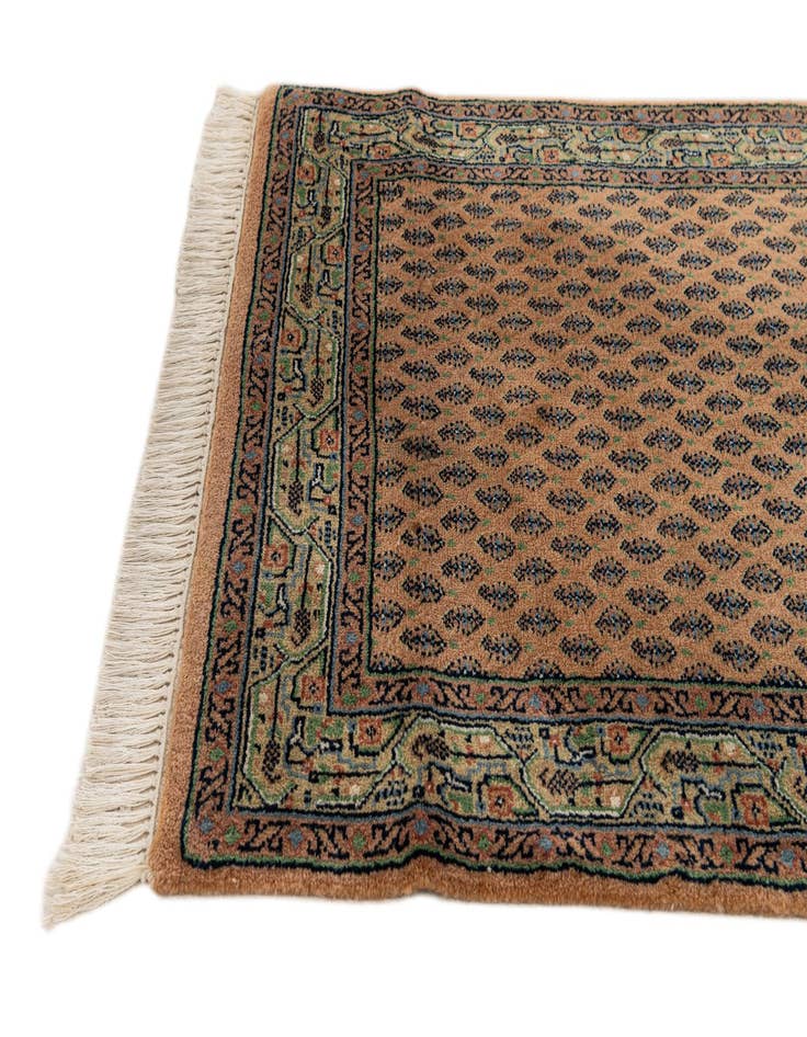 Detail image of 2' 4 x 4' 7  Hand Knotted Mir Wool Runner Rug