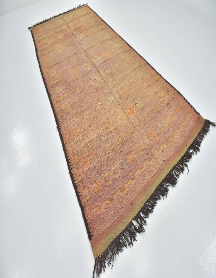 Detail image of 6' 2 x 13' 5  Hand Knotted Moroccan Wool Runner Rug