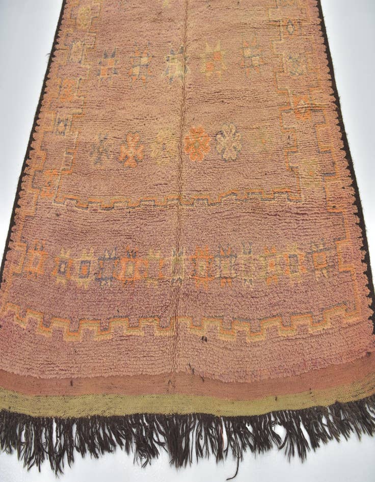 Detail image of 6' 2 x 13' 5  Hand Knotted Moroccan Wool Runner Rug