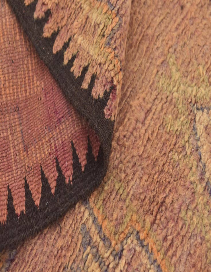 Detail image of 6' 2 x 13' 5  Hand Knotted Moroccan Wool Runner Rug