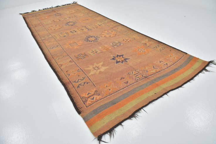 Detail image of 6' 3 x 15' 5 Hand Knotted Moroccan Wool Runner Rug