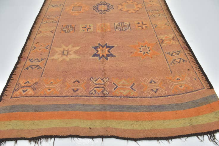 Detail image of 6' 3 x 15' 5 Hand Knotted Moroccan Wool Runner Rug