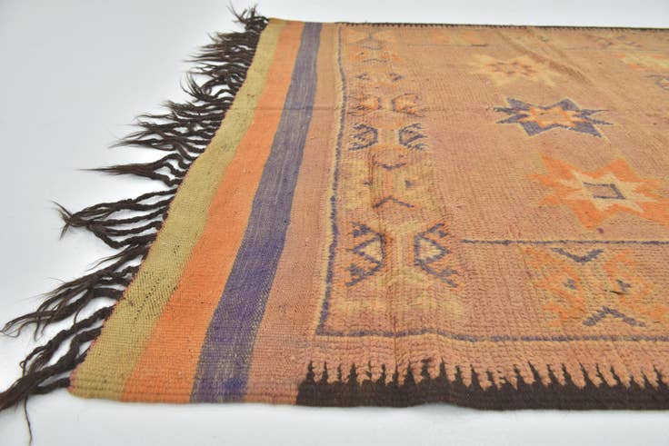 Detail image of 6' 3 x 15' 5 Hand Knotted Moroccan Wool Runner Rug