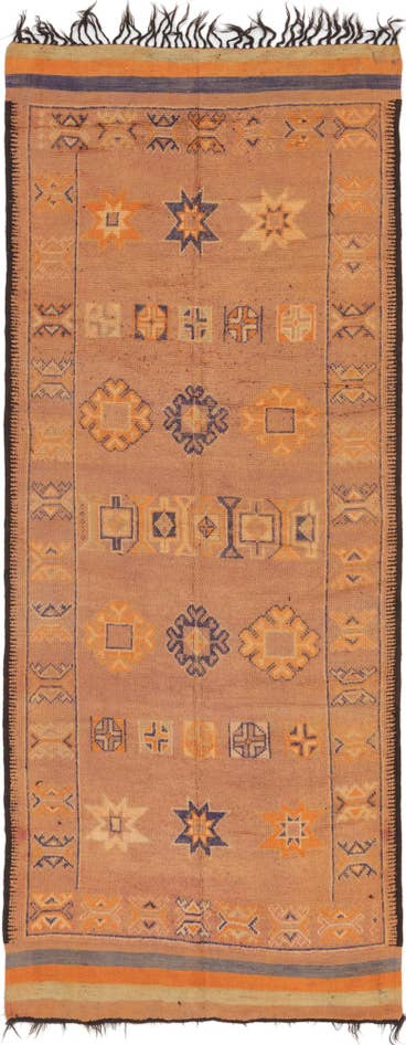 Detail image of 6' 3 x 15' 5 Hand Knotted Moroccan Wool Runner Rug