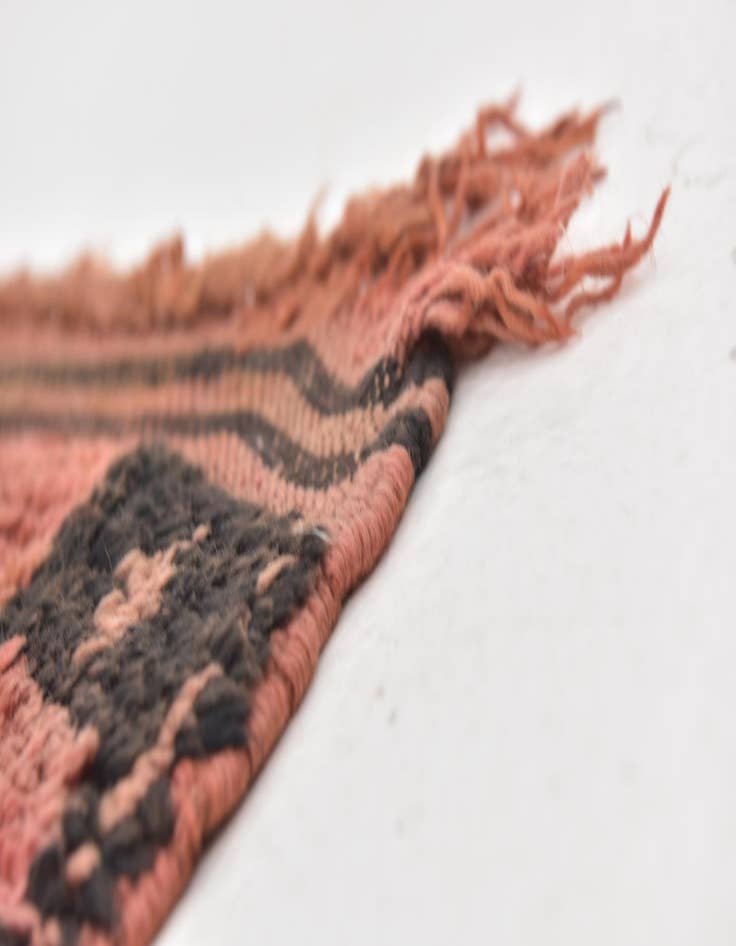 Detail image of 4' x 9' 2 Hand Knotted Moroccan Wool Runner Rug