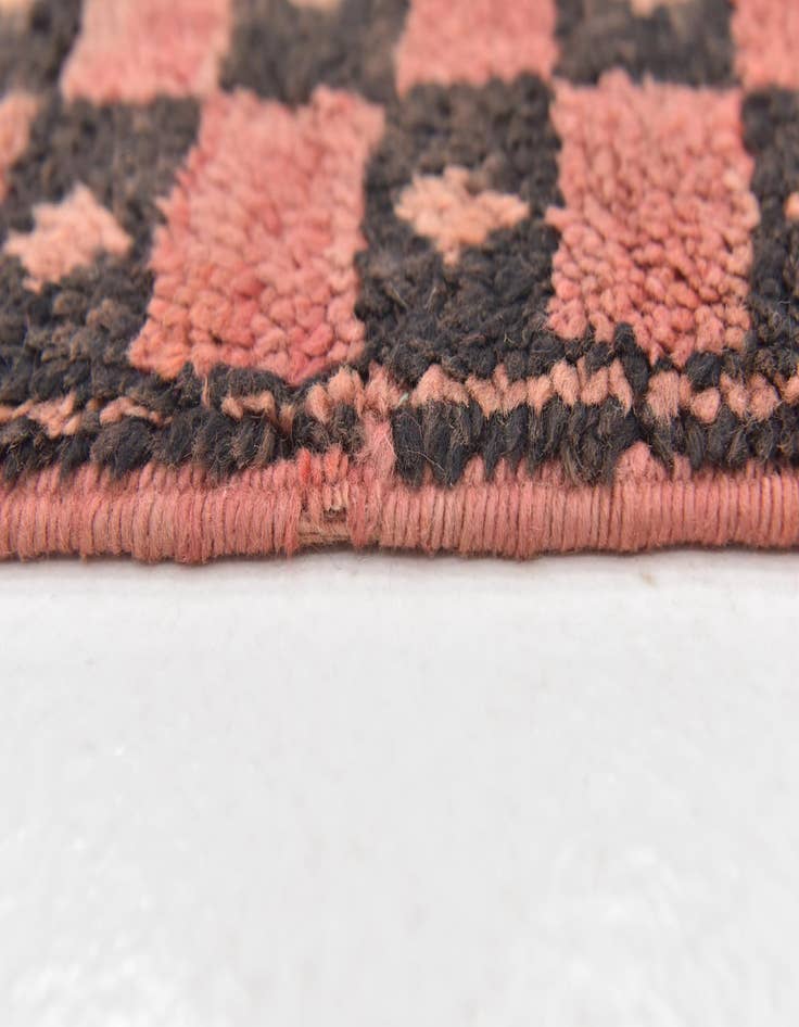 Detail image of 4' x 9' 2 Hand Knotted Moroccan Wool Runner Rug