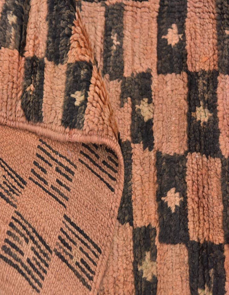 Detail image of 4' x 9' 2 Hand Knotted Moroccan Wool Runner Rug