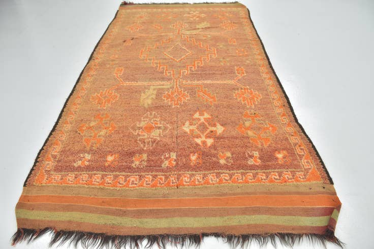 Detail image of 6' x 12' Hand Knotted Moroccan Wool Runner Rug