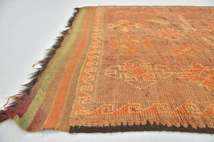 Detail image of 6' x 12' Hand Knotted Moroccan Wool Runner Rug