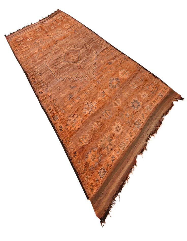 Detail image of 6' 8 x 13' 8 Hand Knotted Moroccan Wool Runner Rug