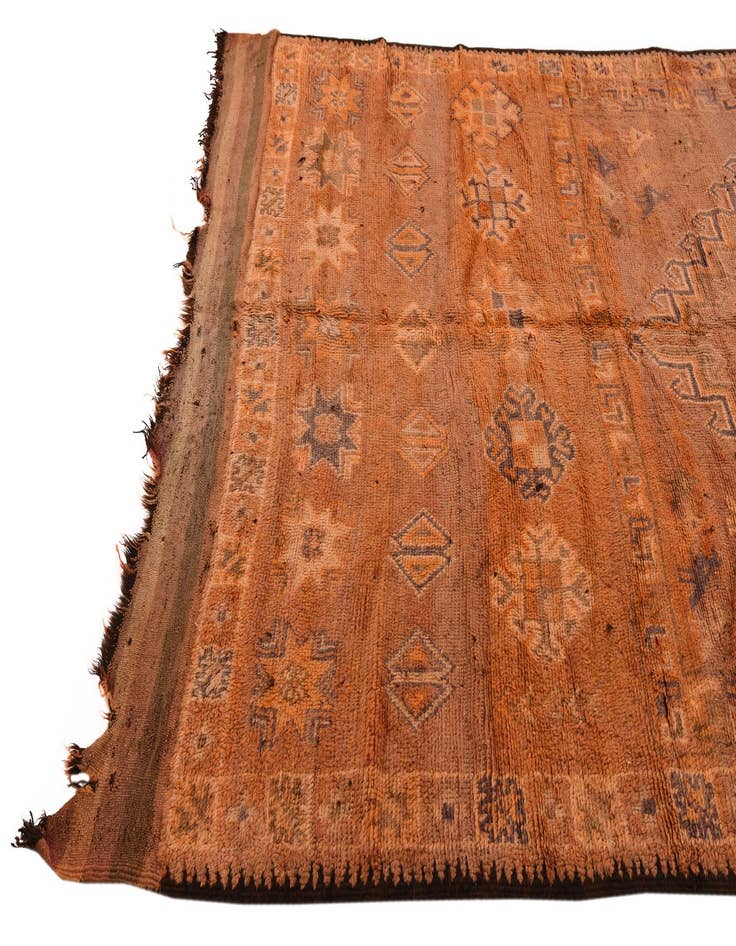 Detail image of 6' 8 x 13' 8  Hand Knotted Moroccan Wool Runner Rug