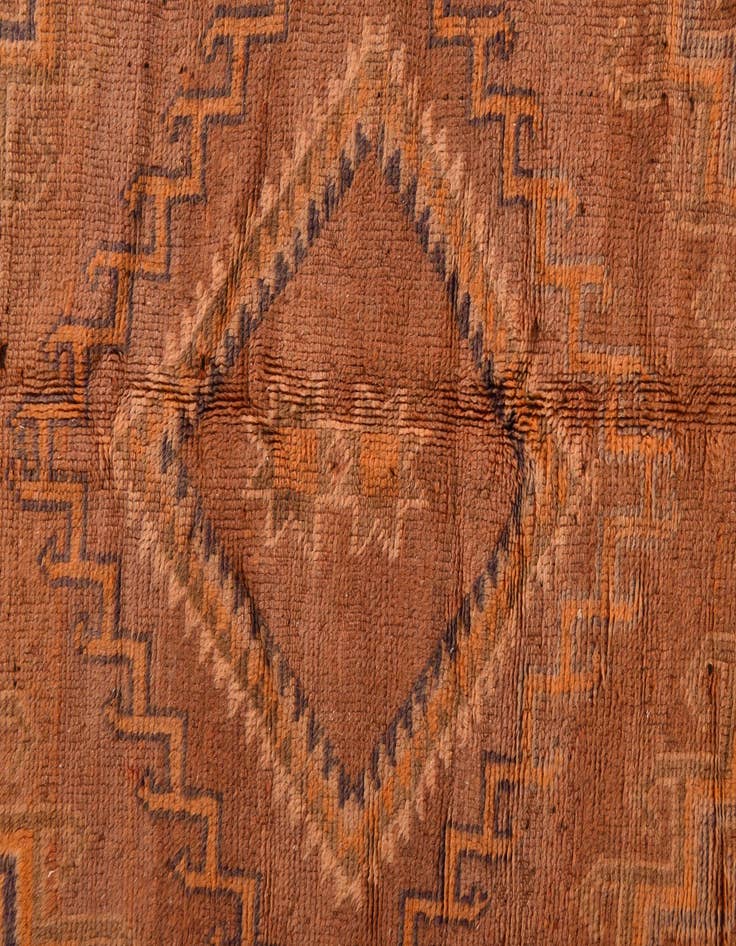 Detail image of 6' 8 x 13' 8 Hand Knotted Moroccan Wool Runner Rug