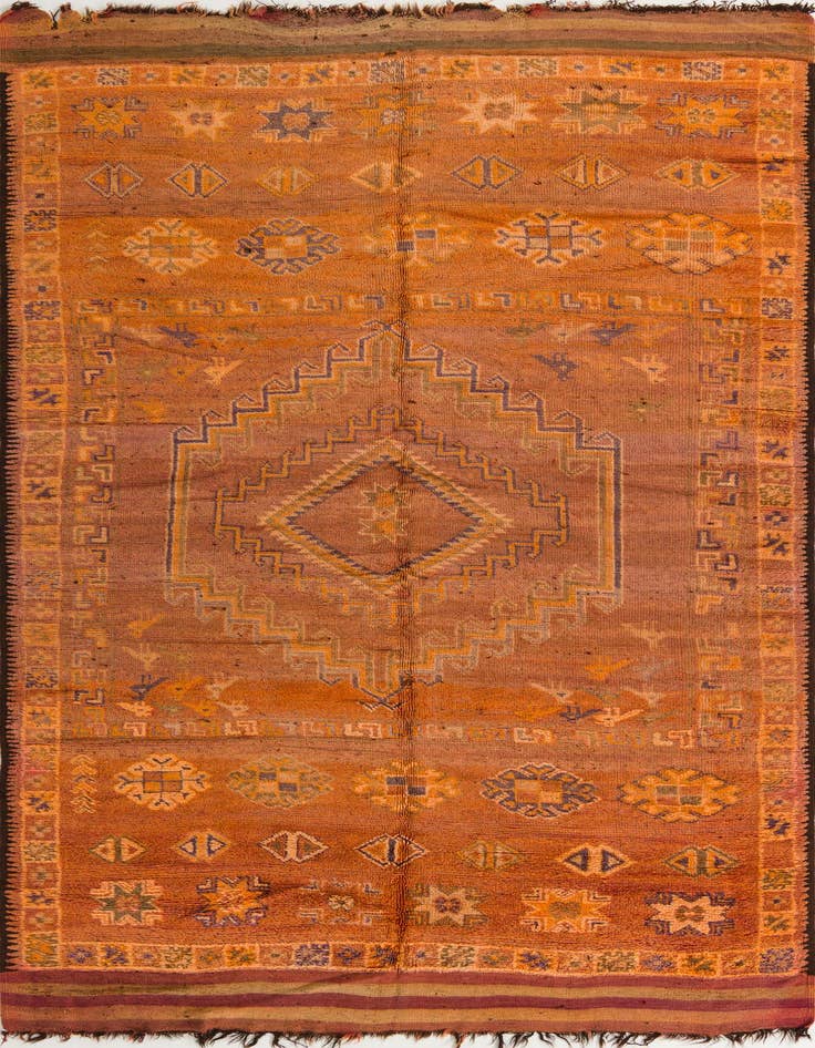Detail image of 6' 8 x 13' 8 Hand Knotted Moroccan Wool Runner Rug