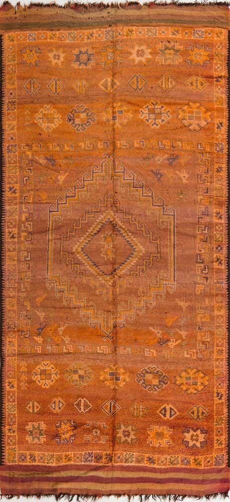 6' 8 x 13' 8 Hand Knotted Moroccan Wool Runner Rug