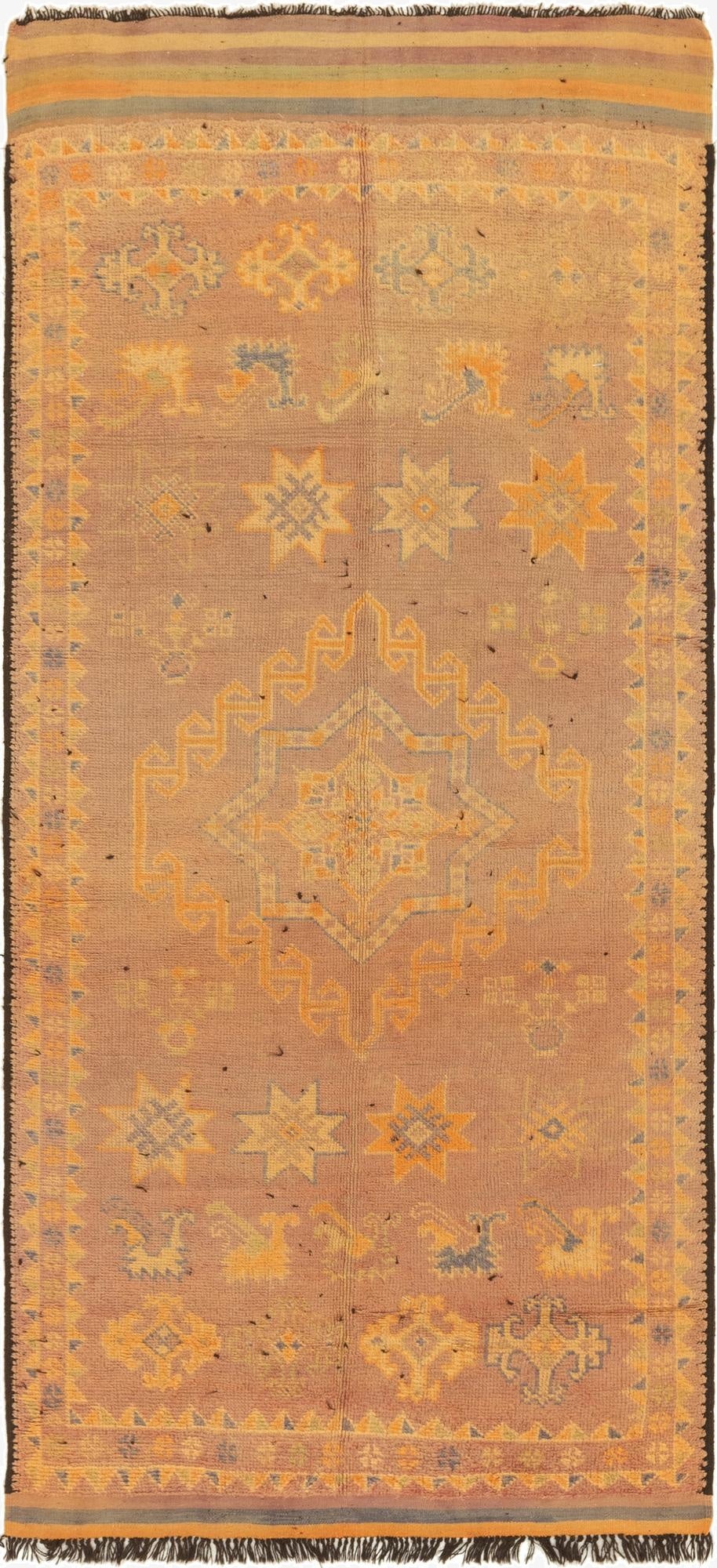 6' x 13' 9  Hand Knotted Moroccan Wool Runner Rug