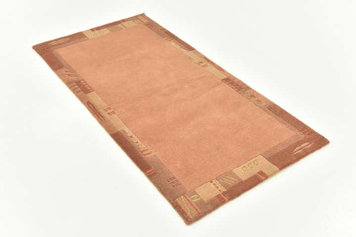 2' 4 x 4' 7 Hand Knotted Nepal Wool Runner Rug