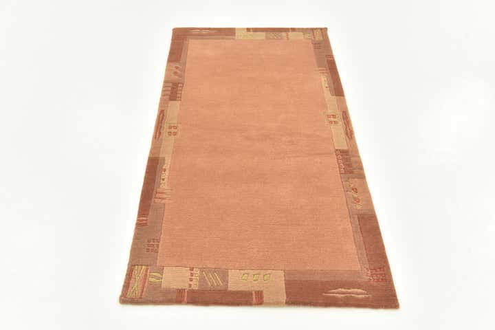 2' 4 x 4' 7 Hand Knotted Nepal Wool Runner Rug