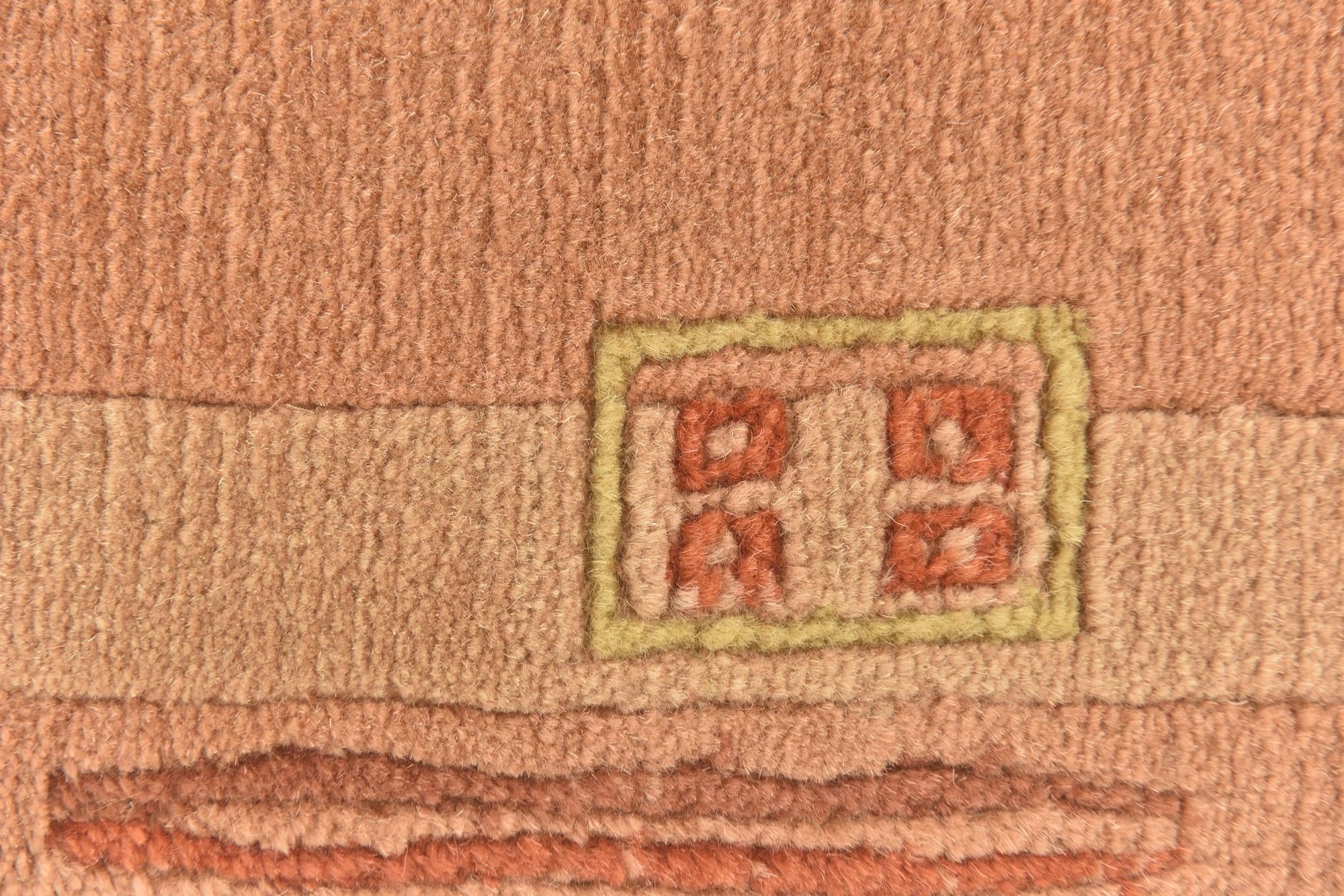 2' 4 x 4' 7 Hand Knotted Nepal Wool Runner Rug