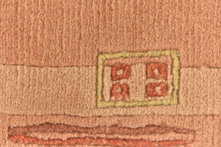 2' 4 x 4' 7 Hand Knotted Nepal Wool Runner Rug