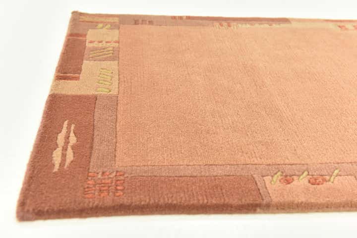 2' 4 x 4' 7 Hand Knotted Nepal Wool Runner Rug
