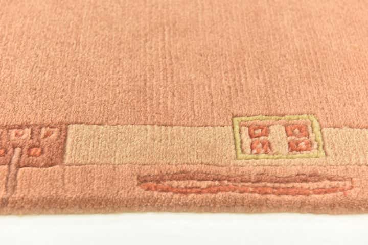 2' 4 x 4' 7 Hand Knotted Nepal Wool Runner Rug