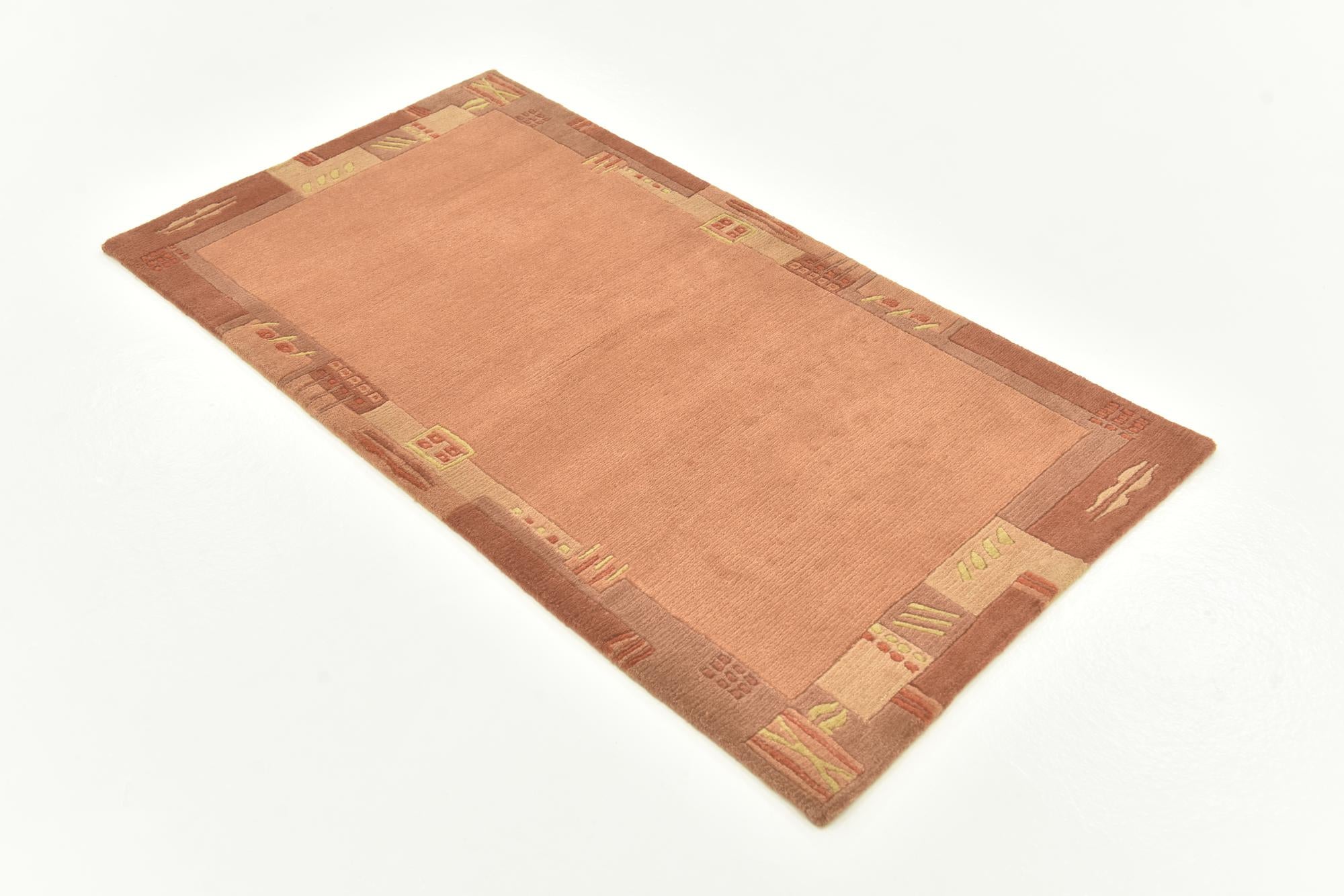 2' 5 x 4' 7 Hand Knotted Nepal Wool Runner Rug