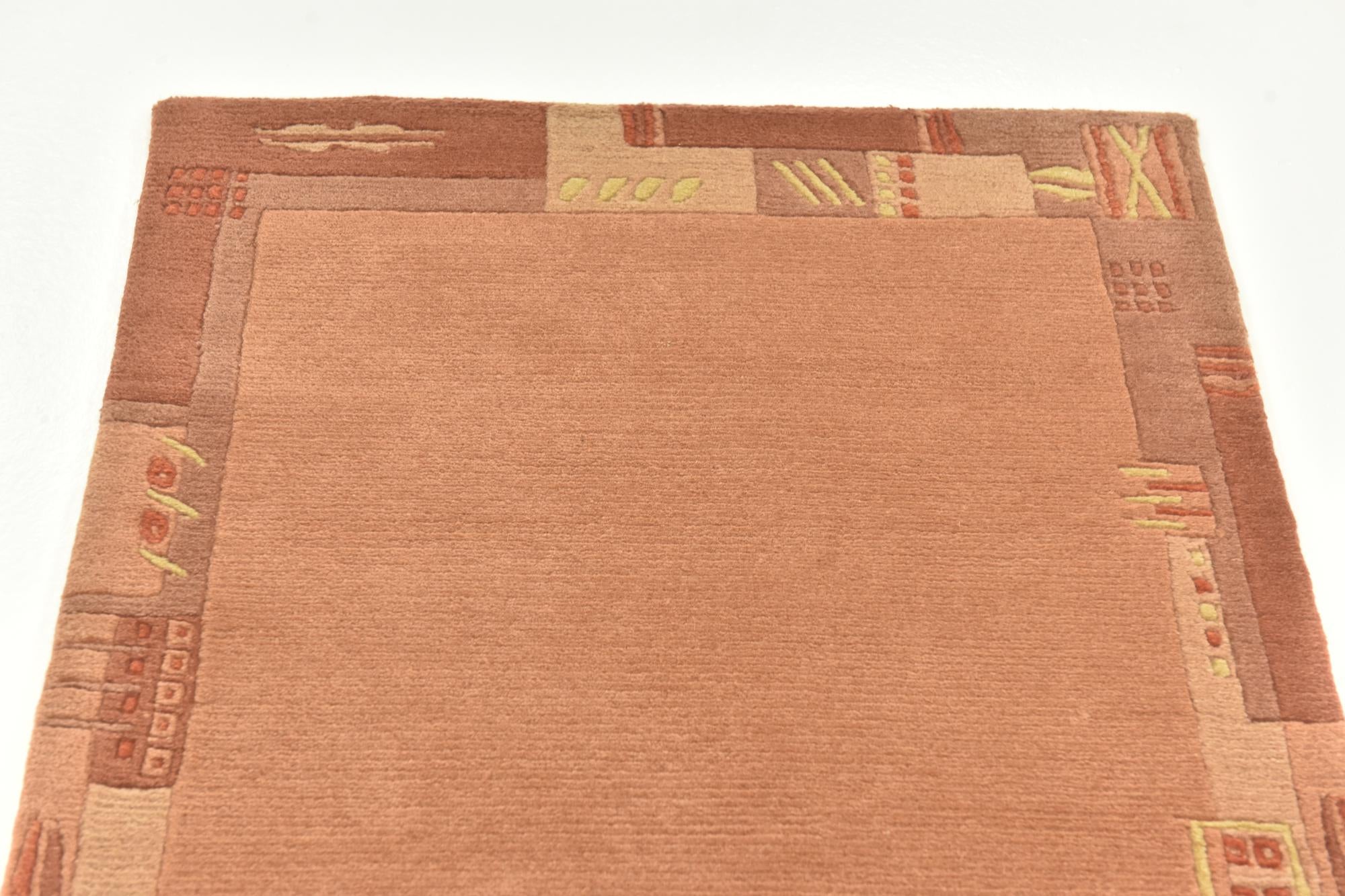 2' 5 x 4' 7 Hand Knotted Nepal Wool Runner Rug