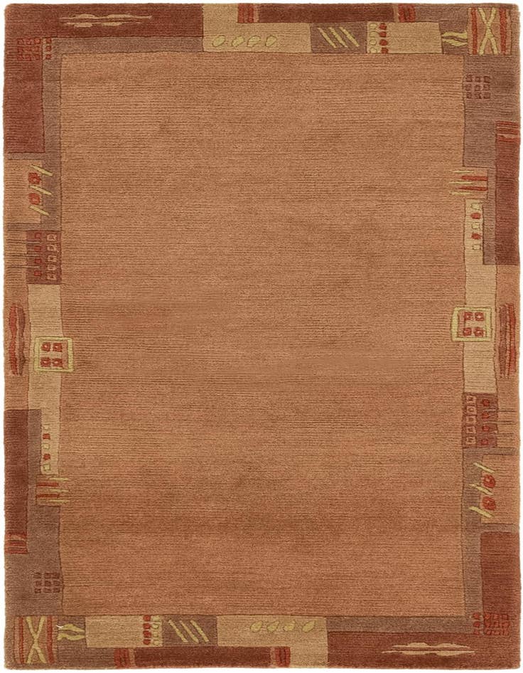 Detail image of 2' 4 x 4' 7 Hand Knotted Nepal Wool Runner Rug