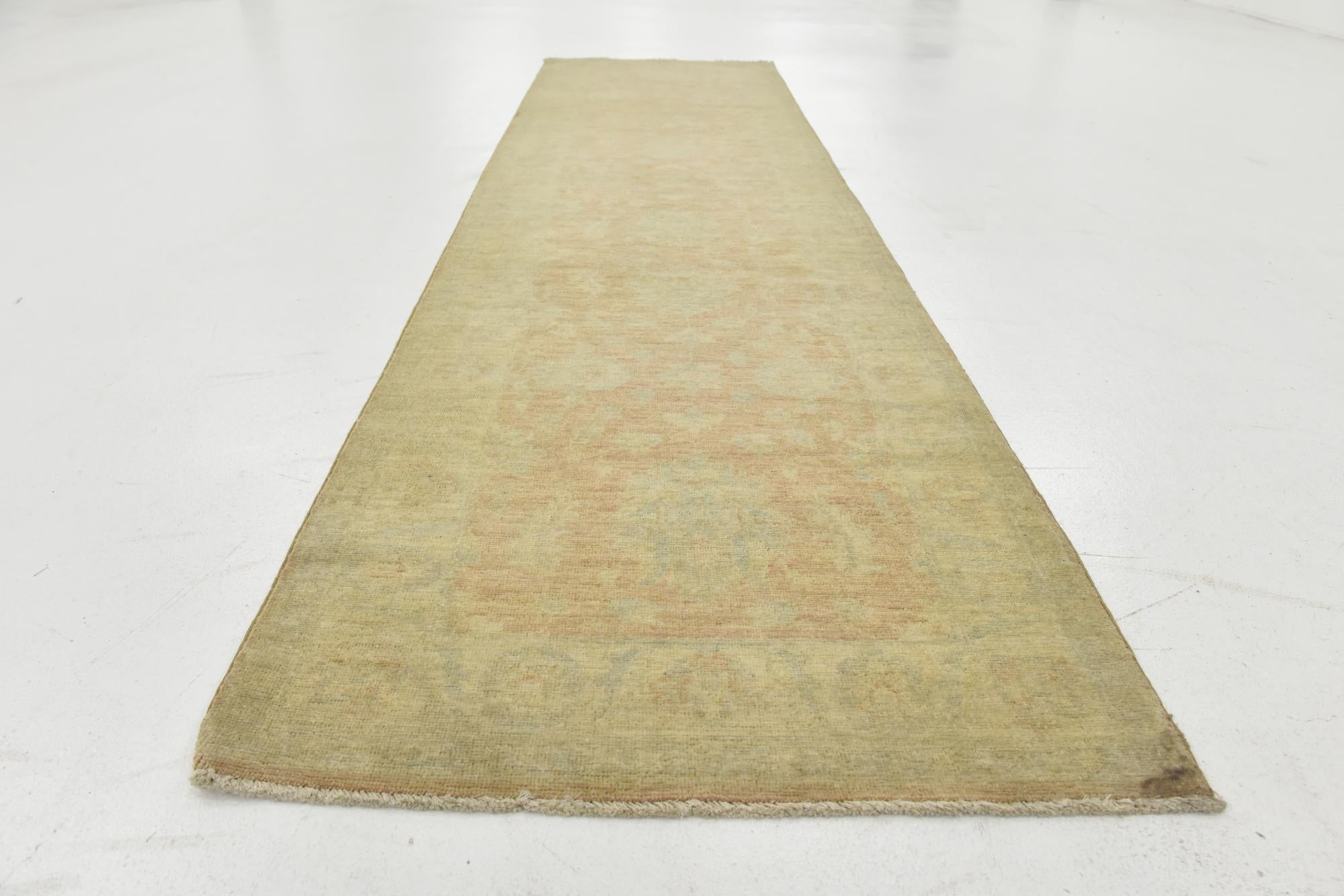 80cm x 300cm anudado a mano Peshawar Ziegler Alfombra Pasillera
