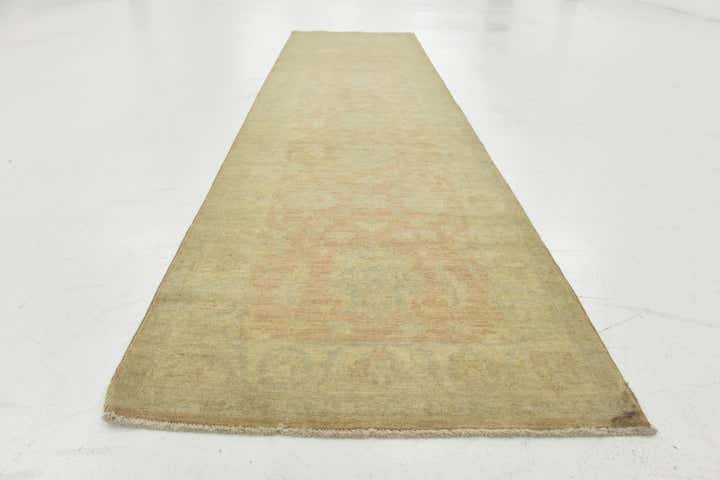 2' 7 x 9' 11 Hand Knotted Peshawar Ziegler Runner Rug