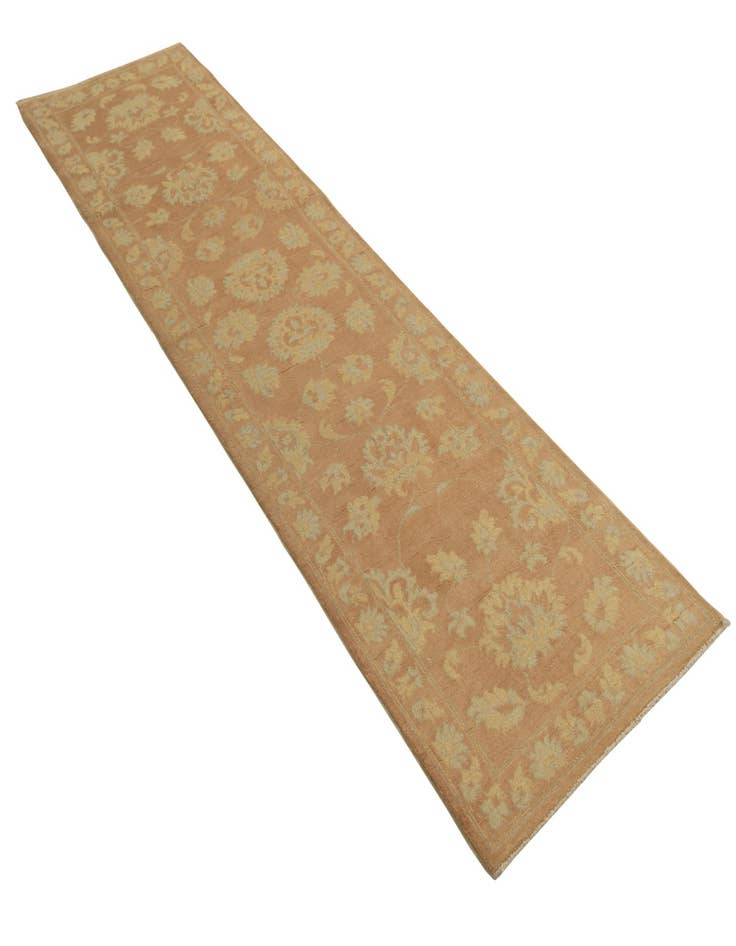 Detail image of 2' 8 x 10' 1  Hand Knotted Peshawar Ziegler Runner Rug