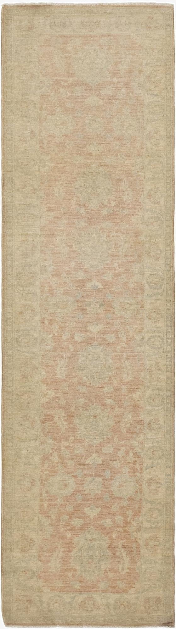 2' 7 x 9' 11  Hand Knotted Peshawar Ziegler Runner Rug