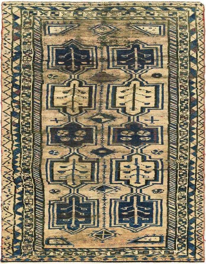 Primary image 3' 7 x 11' 4  Hand Knotted Shiraz Persian Wool Runner Rug