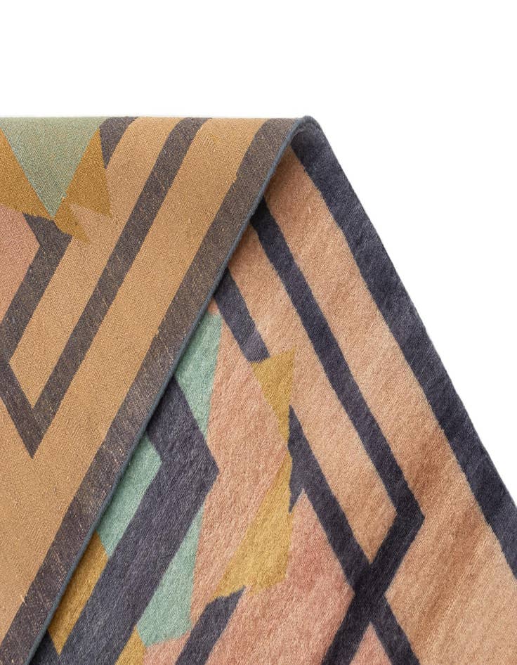 Detail image of 3' 4 x 5' 10 Hand Knotted Tibet Oriental Wool Runner Rug