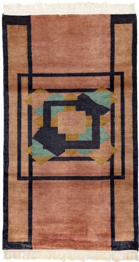 3' 4 x 5' 10 Hand Knotted Tibet Oriental Wool Runner Rug