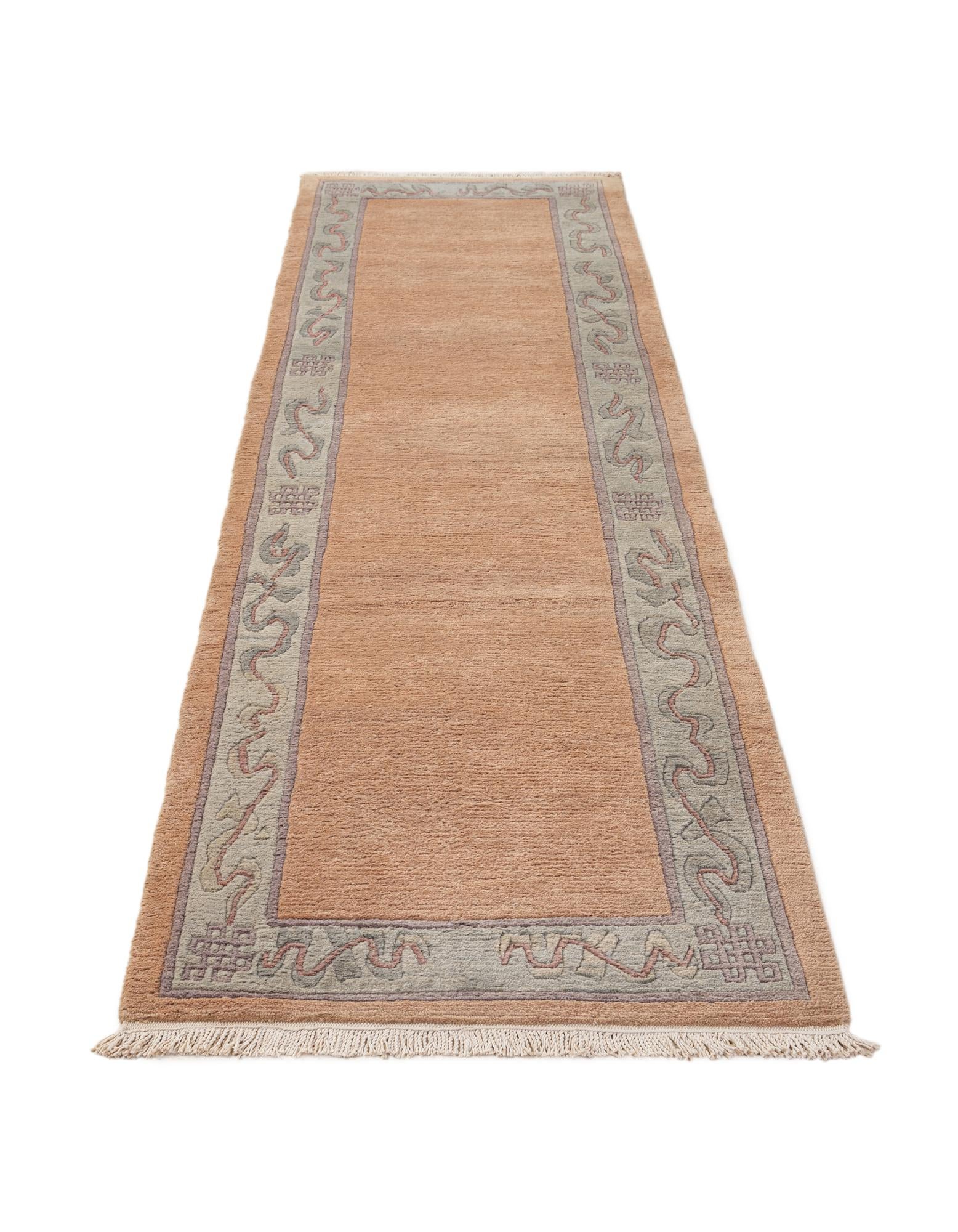80cm x 295cm anudado a mano Tibet Alfombra Lana Pasillera