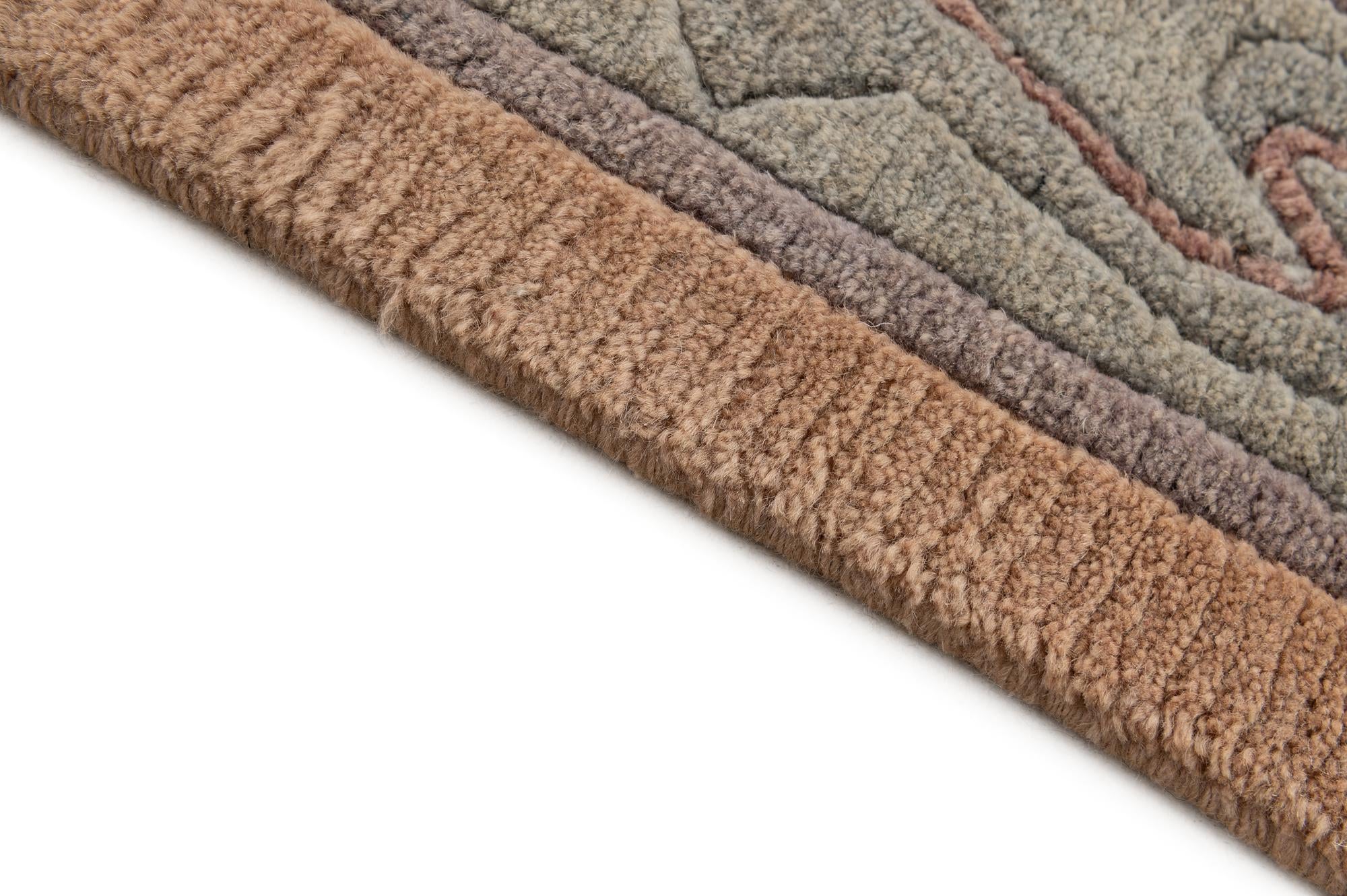 80cm x 295cm anudado a mano Tibet Alfombra Lana Pasillera