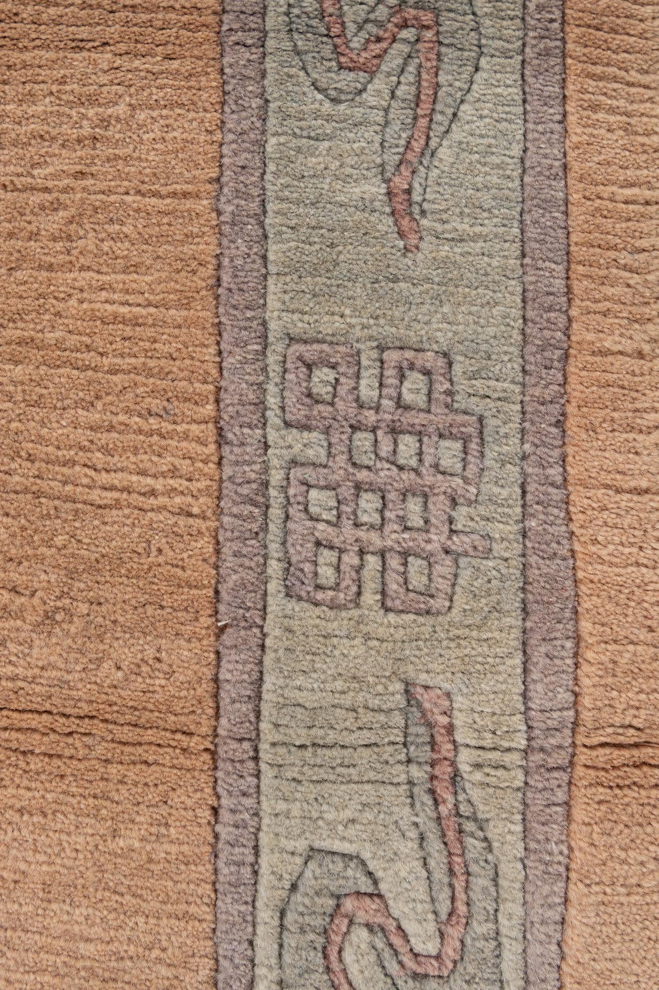 80cm x 295cm anudado a mano Tibet Alfombra Lana Pasillera