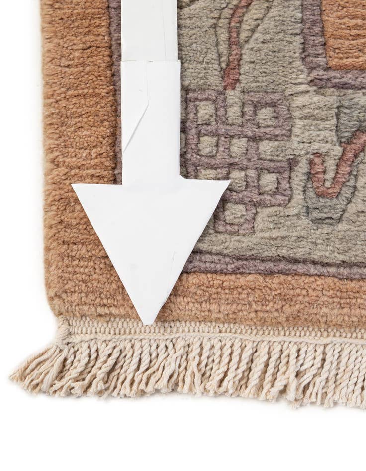 Detail image of 2' 7 x 9' 9  Hand Knotted Tibet Wool Runner Rug