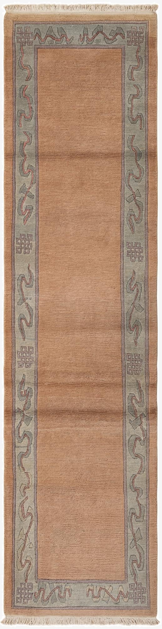 2' 7 x 9' 9  Hand Knotted Tibet Wool Runner Rug