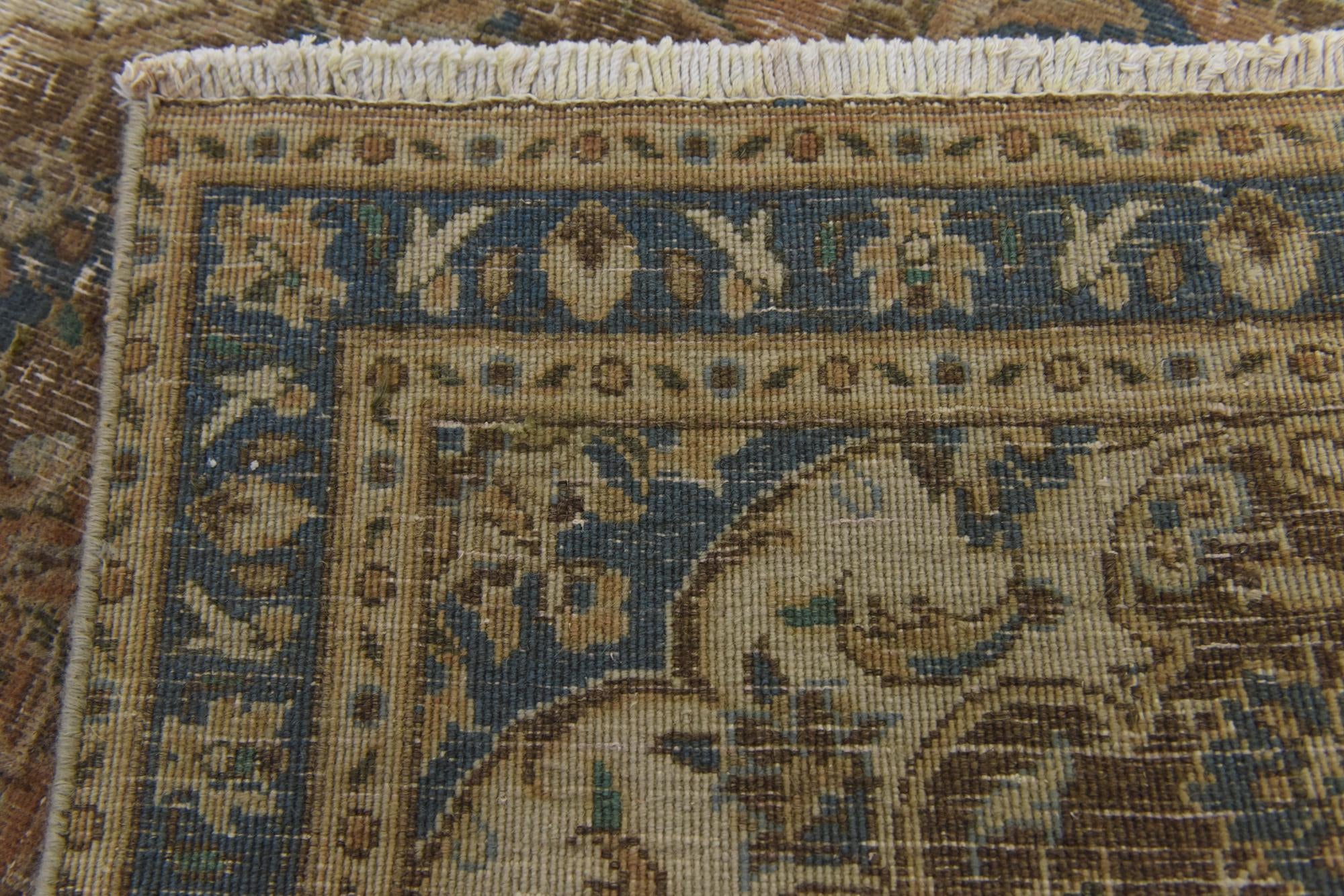 4' 5 x 7' 8 Hand Knotted Ultra Vintage Persian Wool Runner Rug